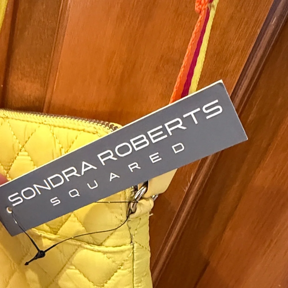 Sondra Roberts Yellow Quilted Crossbody Bag - Picture 5 of 5